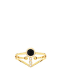 Double Ring Dots & Stone Black