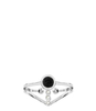 Double Ring Dots & Stone Black