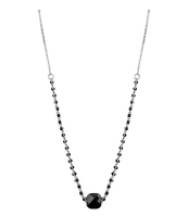 Enamel Necklace glass - Black