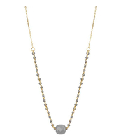 Enamel Necklace Glass - Grey