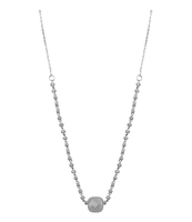 Enamel Necklace Glass - Grey