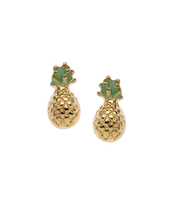 Enamel Pineapple Stud Earrings