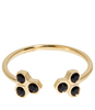 Essentiele Black Crystal Hexagons Open Ring