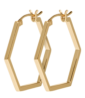 Essentiele Hexagonal Hoop Earrings