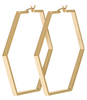 Essentiele Large Hexagonal Hoop Earrings