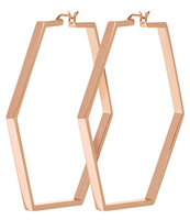 Essentiele Large Hexagonal Hoop Earrings
