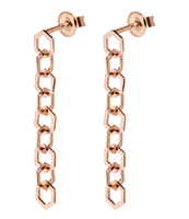 Essentiele Open Hexagons Chain Earrings