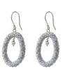 Faith Blue Lace Agate Silver Plated Earring