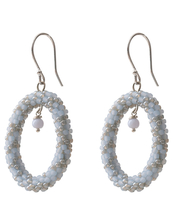 Faith Blue Lace Agate Silver Plated Earring