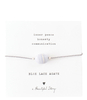 Gemstone Card Blue Lace Agate Silver Plated Bracelet