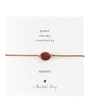Gemstone Card Garnet Gold Plated Bracelet