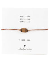Gemstone Card Tiger Eye Gold Plated Bracelet