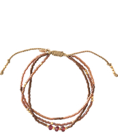 Gentle Garnet Gold Plated Bracelet
