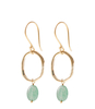 Graceful Aventurine Gold Plated Earrings