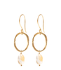 Graceful Citrine Gold Plated Earrings