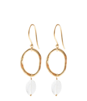 Graceful Moonstone Gold Plated Earrings