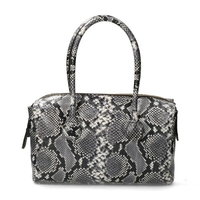 Handbag L Snake Printed Leather