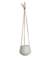 Hanging pot Skittle ceramic small Leather cord