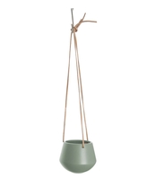 Hanging pot Skittle ceramic small Leather cord