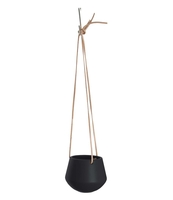 Hanging pot Skittle ceramic small Leather cord