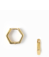 Hex Huggie Hoops
