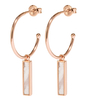 Idylle Marble Bar Hoop Earrings