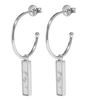 Idylle Marble Bar Hoop Earrings