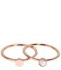 Idylle Solid Marble Hexagon Set of Two Rings