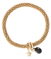 Jacky Black Onyx Star Gold Plated Bracelet