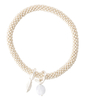 Jacky Blue Lace Agate Feather Silver Plated Bracelet