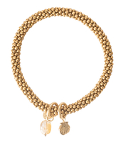 Jacky Citrine Shell Gold Plated Bracelet