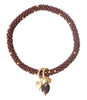 Jacky Garnet Heart Gold Plated Bracelet
