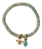 Jacky Multi Color Aventurine Gold Bracelet