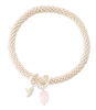 Jacky Rose Quartz Heart Silver Plated Bracelet