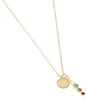 Ketting bedel & donkere edelsteentjes