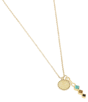 Ketting bedel & donkere edelsteentjes
