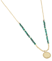 Ketting bedel & malachiet