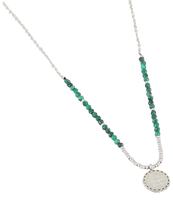 Ketting bedel & malachiet
