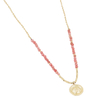 Ketting bedel & red jade