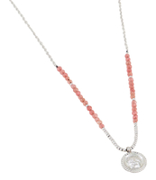 Ketting bedel & red jade