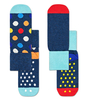 Kids Anti-Slip 2 Pack Big Dot socks