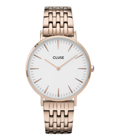 La Boheme Multi Link Rose Gold Plated White