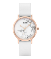 La Roche Petite Rose Gold Plated White Marble
