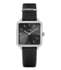 La Tetragone Leather Silver Colored Black