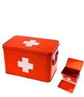Medicine storage box metal large