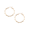 Metal Beaded Hoop Earrings