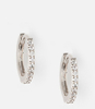 Mini Pave Huggie Hoop Earrings