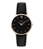 Minuit Leather Gold Plated Black