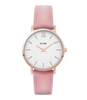 Minuit Leather Rose Gold Plated White