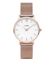 Minuit Mesh Rose Gold Plated White